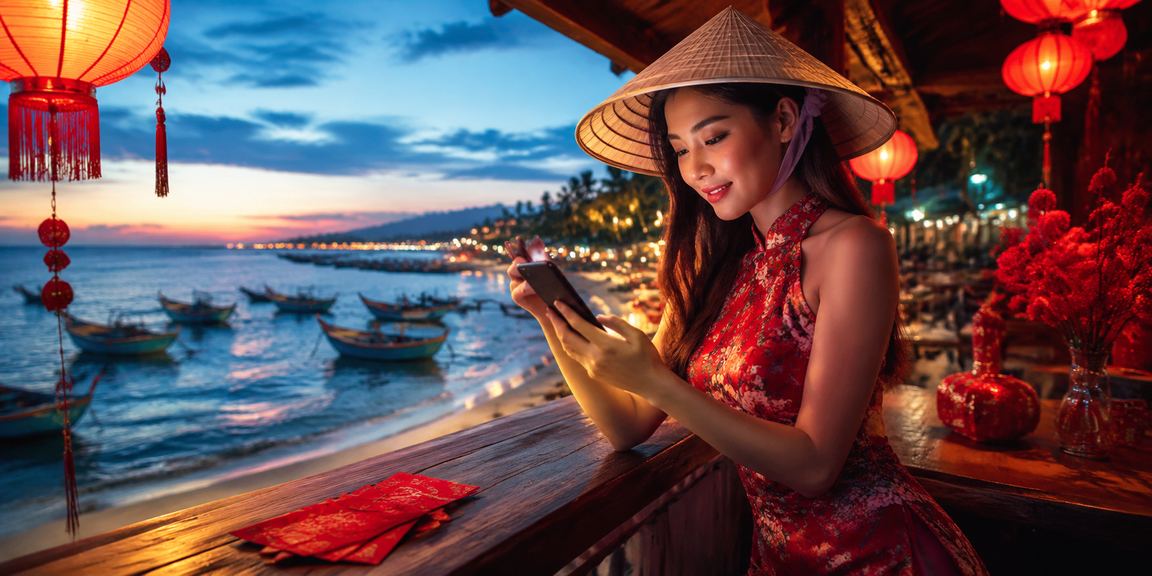 Người dùng Việt Nam thưởng thức cá cược và nhận thưởng qua ứng dụng di động tại Mũi Né
